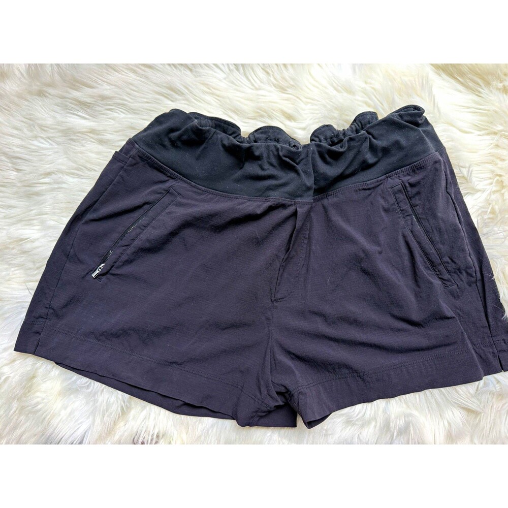 Athleta Trekkie North Short Womens Size 16 Black Drawstring Pocket Hiking